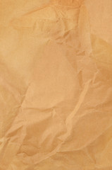 Knittriges braunes Papier als Textur Hintergrund