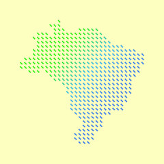 Fototapeta premium Brazil map vector illustration