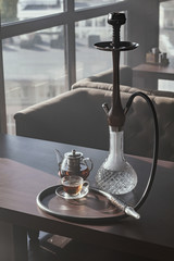 Stylish hookah glass and tea kettle