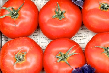 Tomatoes in a Morocco Market