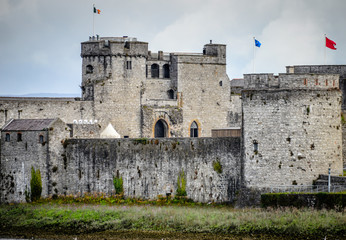 King John's Castle along the River Shannon Limerick Ireland