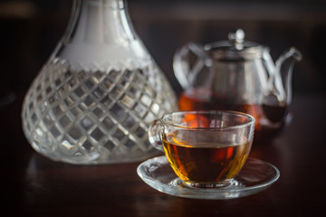 Stylish hookah glass and tea kettle