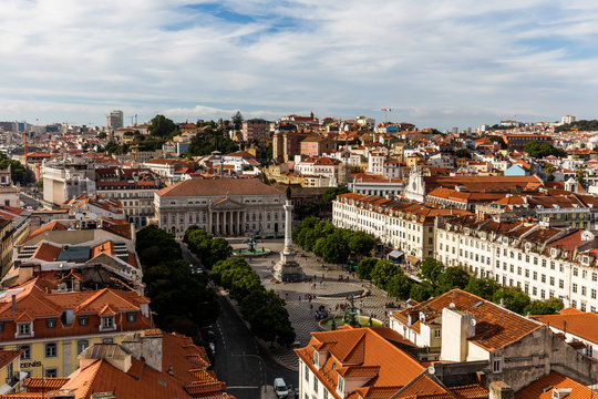 View of Lisbon, Portugal from the Santa Justa Lift