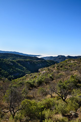 Landscape of Margalef valley. Popular travel and rock climbing destination. 