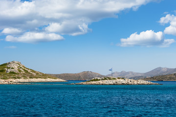 Fototapeta premium amazing scenery in a bay of Leros island 