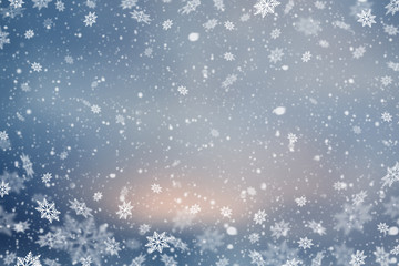 Christmas abstract background with snowflakes 