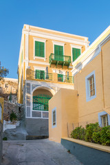 Fototapeta na wymiar Architecture in Leros island, Dodecanese, Greece 