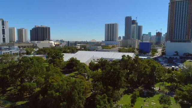Midtown Wynwood Miami art basel tents 2017 aerial video