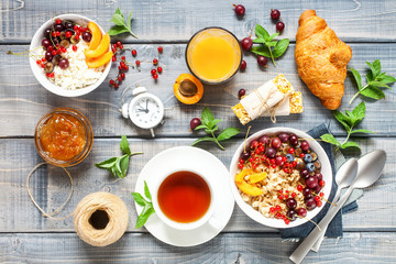 Assortment of breakfast
