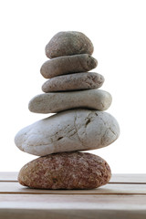 Balance Stones stacked to pyramid.