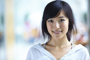 pretty Asian college student portrait