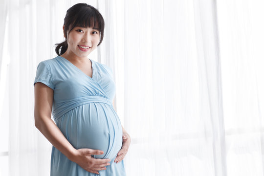 Happy pregnant women