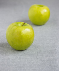 Green apple. Fresh organic green apples on a table