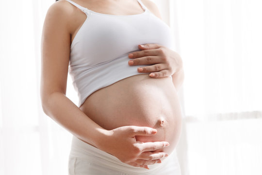 Happy pregnant women