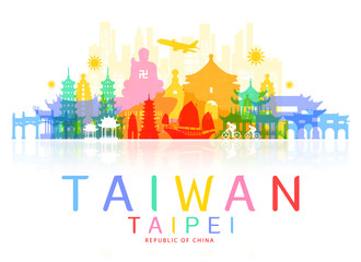 Taiwan Travel Landmarks. - 185070732