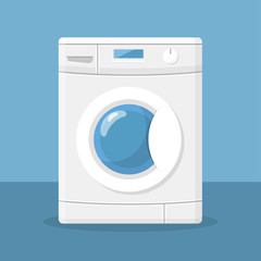 Waschmaschine Flat Design Icon - 185073145