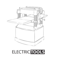 thicknesser machine on white