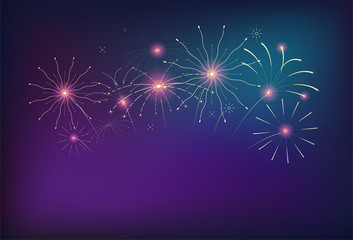 Fototapeta na wymiar Celebration firework design. simple firework decoration. vector illustration.