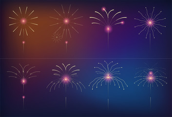 Celebration firework design. simple firework decoration. vector illustration.