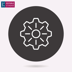 Settings line vector icon. Editable stroke.