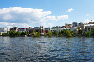 Fototapeta na wymiar City of Samara with the Volga river/city of Samara, a Volga river in the summer