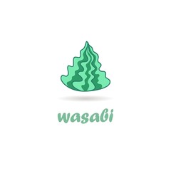 Abstract logo for business company. Wasabi. Color Vector icon.