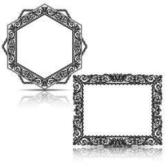 silhouette carved frame with shadow