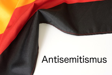 Flagge von Deutschland und Antisemitismus