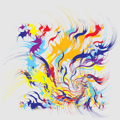 Paint Splashes Abstract Background