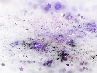 Light fractal starry pattern, digital artwork for creative graphic design