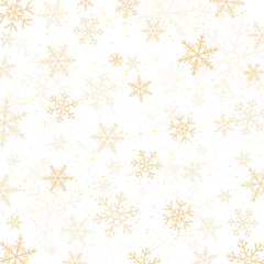雪の結晶 金 背景素材