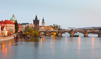 Obraz premium The Charles bridge in Prague, Czech Republic