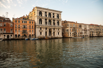 Fototapeta na wymiar Grand Canal in the morning , Venice , Italy .