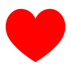 Red Heart icon vector flat illustration