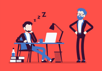 Sleep at office work