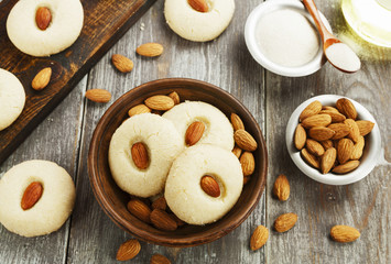 Nan Hathi.Indian traditional cookies with almonds