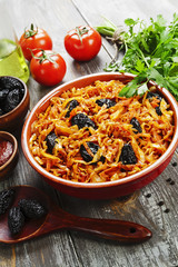 Cabbage stewed with prunes
