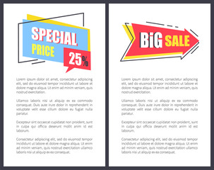 Big Sale with Sppecial Price Promotional Posters