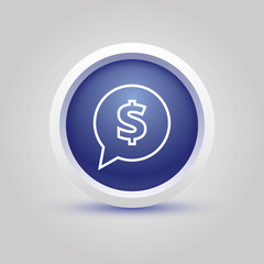 dollar sign vector thin line icon