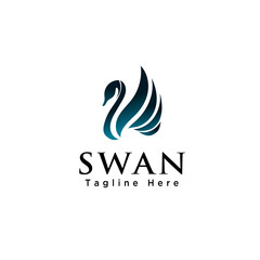 Fototapeta na wymiar Abstract Swan logo