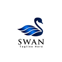 Elegant Abstract swan logo