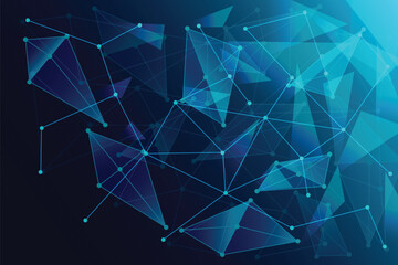future connection low poly background vector and illustration 