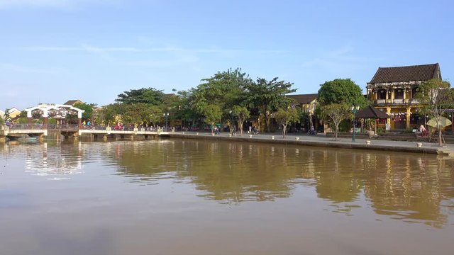 Beautiful sunny day at Hoai river.