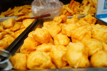 Chinese traditional food, fried tofu