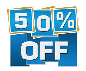 Discount Fifty Percent Off Blue Stripes Squares 