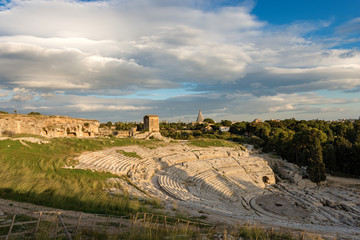 Fototapeta premium Greek Roman Theater in Syracuse - Sicily Italy