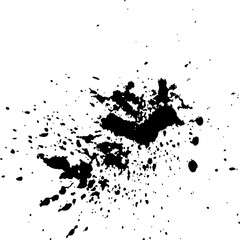 Black ink paint explosion splatter artistic cover design sketch. Drawing dot splash texture white background grunge. Trendy template vector Cover Catalog Brochure Flyer Poster Label