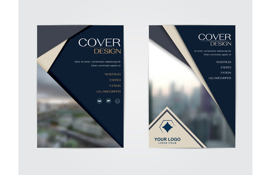Brochure flyer design template vector, cover presentation abstract background, annual reports layout