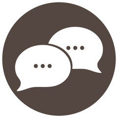 Chat icon. Dialog text