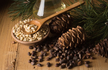 Obraz na płótnie Canvas Cedar nuts
